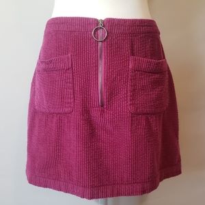 Wild Fable Cotton Fuchsia Corduroy Mini Skirt Sm